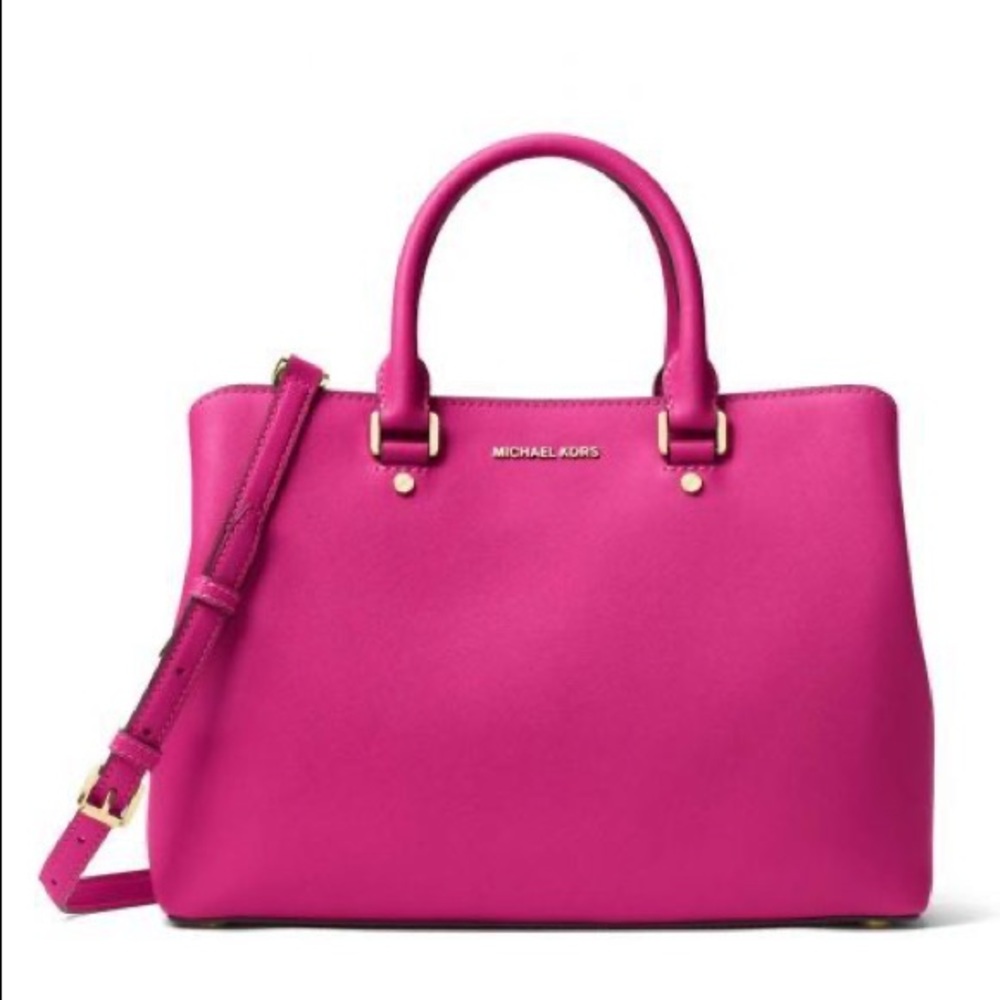 Michael Kors Raspberry Savannah Satchel